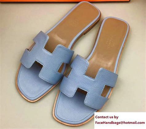 hermes slipper blue|baby blue Hermes sandals.